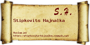 Stipkovits Hajnalka névjegykártya