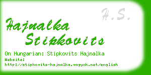hajnalka stipkovits business card